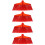 4Pcs Red Plastic Broom Heads for Kitchen and Room Sweeping Replacement 9