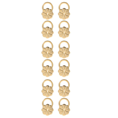 12Pcs Secure Gold Plated Earring Support Pads for Heavy Earrings