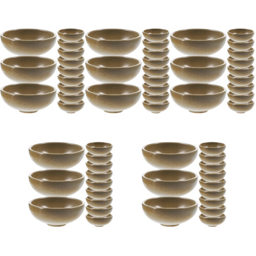 60Pcs Durable Plastic Tiny Bowls for Dolls House Miniature Decoration 2