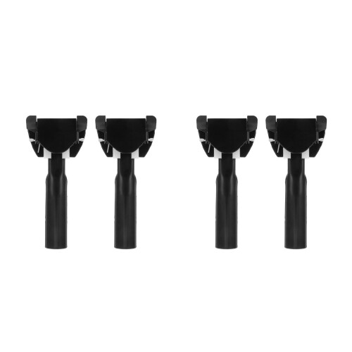 4Pcs Mop Stick Clamp Black Iron Compatible with Mop Pole Chrome Head