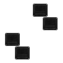 4Pcs Black Nylon Louvered Vent Covers for Boat Cabin & Rv Airflow
