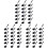 54Pcs Multi-Purpose Black PP for Home Dining 1