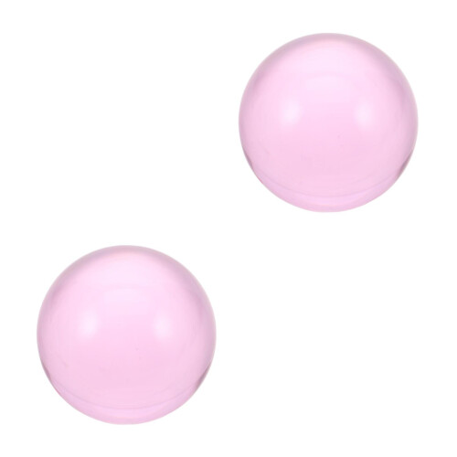2Pcs Pink Resin Clear Juggling Balls Lightweight Performance Props