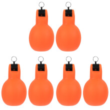 6Pcs Multi-Use Orange Hand Squeeze Whistles for Outdoor Emergencies