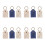 12Pcs Portable Pet Hair Keepsake Keychains Assorted Color PU 7