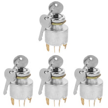4Pcs Automotive Car Ignition Switch Replacement with Key Silver