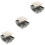 3pcs Rv Handle Drawer Lock Keyless Zinc Alloy 4