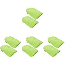 8Pcs Soft Green Canvas DIY Hand Puppets for Imaginative Storytelling