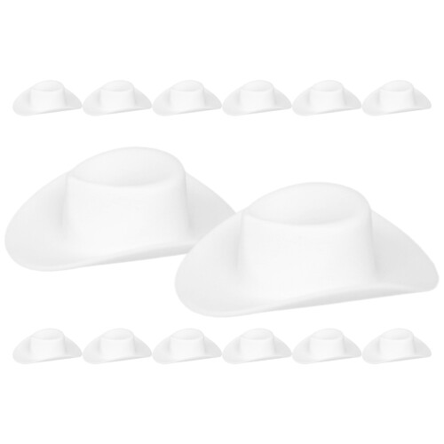 100St Witte Mini Hoeden Voor En DIY Creaties Van Plastic 1