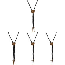 4Pcs Men’s Bolo Tie Necklace Adjustable Western Eagle Pendant