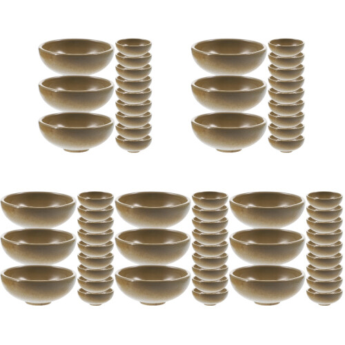 60Pcs Durable Plastic Tiny Bowls for Dolls House Miniature Decoration