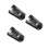 3Sets Black Plastic Rotatable Desktop Staplers 360 Swivel Multi-Angle 4