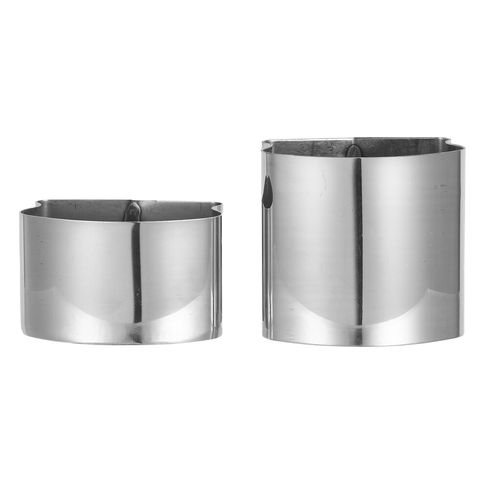 2Pcs Stainless Steel Staircase Handrail End Caps Durable Silver Finish 3713722396548