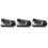 3Sets Black Plastic Rotatable Desktop Staplers 360 Swivel Multi-Angle 5