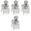 4Pcs Automotive Car Ignition Switch Replacement with Key Silver 4