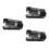 3Sets Black Plastic Rotatable Desktop Staplers 360 Swivel Multi-Angle 7