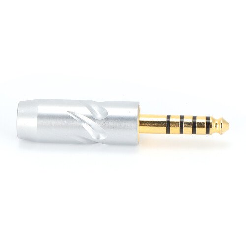4.4mm 5 Pole Metal Balanced Output Plug for Headphones, Silver 2