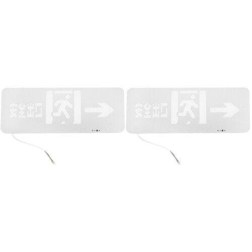 2Pcs Outdoor White LED Exit Emergency Light with Stainless Steel Body