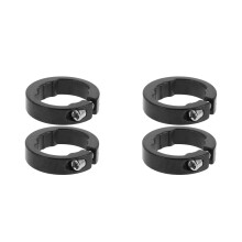 4Pcs Aluminum Bike Grip Clamp Rings Black for Secure Handlebar Lock