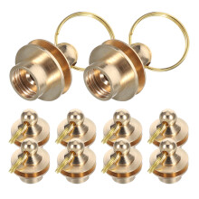 10Pcs Durable Brass Gourd Twist Clasps with Hanging Ring for Jewelry