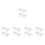10Pcs White Metal Hanging Spice Jar Rack Organizer for Kitchen 6