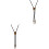 Raindrops  2 Count Chunky Bead Necklace Bow Vintage Bolo Tie 3