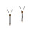 Raindrops  2 Count Chunky Bead Necklace Bow Vintage Bolo Tie 4