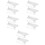10Pcs White Metal Hanging Spice Jar Rack Organizer for Kitchen 8