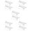 10Pcs White Metal Hanging Spice Jar Rack Organizer for Kitchen 9