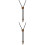 Raindrops  2 Count Chunky Bead Necklace Bow Vintage Bolo Tie 5