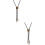 Raindrops  2 Count Chunky Bead Necklace Bow Vintage Bolo Tie 7