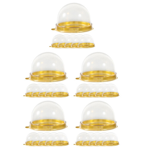 250Pcs Box Transparent Dome Cupcake Boxes Food Storage Safe 2