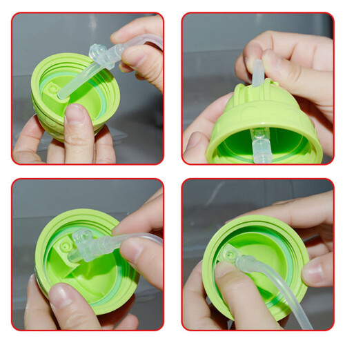 6Pcs White Silicone Water Cup Drinking Nozzles Smooth Straws 2