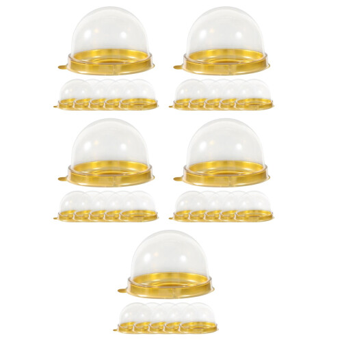 250Pcs Box Transparent Dome Cupcake Boxes Food Storage Safe 2