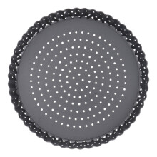 Plat À Pizza Trous Rond Noir Antiadhésif
