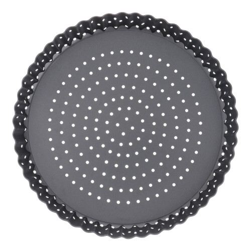 Plat À Pizza Trous Rond Noir Antiadhésif