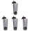4Pcs Multi-Function Grey Plastic Straw Holder Storage Bucket 1