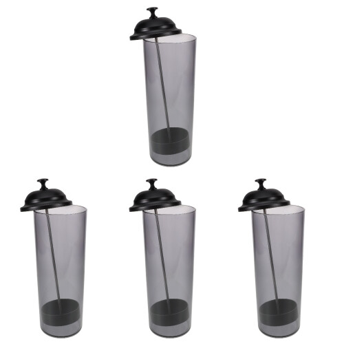 4Pcs Multi-Function Grey Plastic Straw Holder Storage Bucket