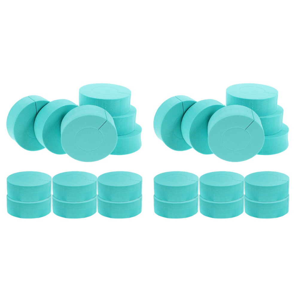 24Pcs Blue Hair Curl Sponge Rings Heatless Curling Tool for Thick Hair