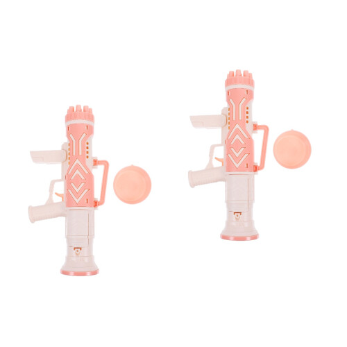 2Pcs Pink Kids Bubble Maker Electric Bubble Blower for Party Use 2