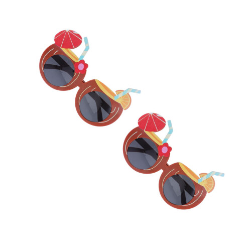 2St Plastic Zonnebril Tropisch Hawaii Decor Voor Feest 2