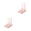 2Pcs Easy Install Pink Plastic Kitchen Drainer Sponge and Towel Holder 7