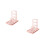 2Pcs Easy Install Pink Plastic Kitchen Drainer Sponge and Towel Holder 8