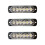 3Pièces Lampes Clignotantes Noir Aluminium 18 Modes Multi Usage Auto 8