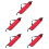 5Pcs Drum Stick Bag Red Oxford Cloth Carry Case with Spacious Storage 7