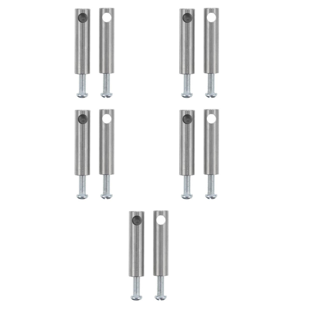 10Pcs Metal Shelf Rail Connectors Stainless Steel Wine Cabinet Posts 3713461052378