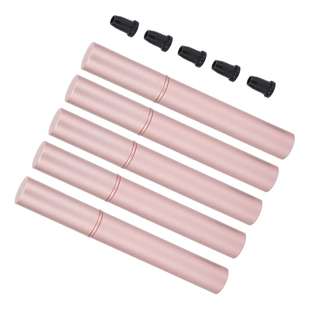 5pcs 4ml Metal Empty Eyeliner Tubes with Wands, Refillable Lash Growth Bottles