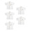 5Pcs White Short Sleeve Chef Jacket Easy Wash Catering Work Apparel 1