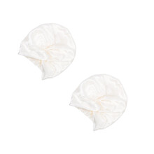 2Pcs Adjustable White Silk Sleeping Caps for Women Home Hair Care