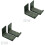 4Pcs Metal Snowboard Display Holder Wall Mount Rack Grey for Storage 4